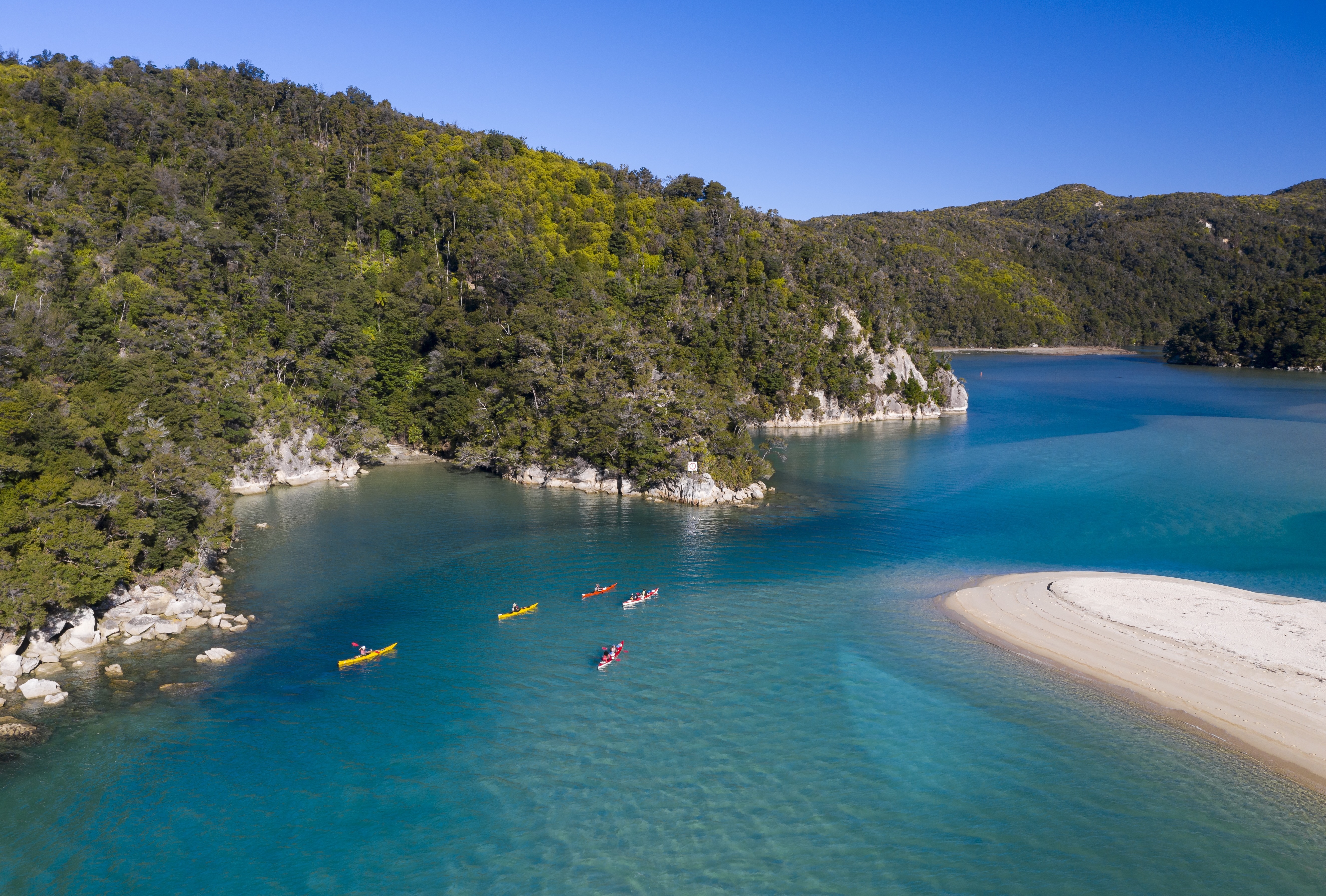 Abel tasman bay kayaking in torrent bay
