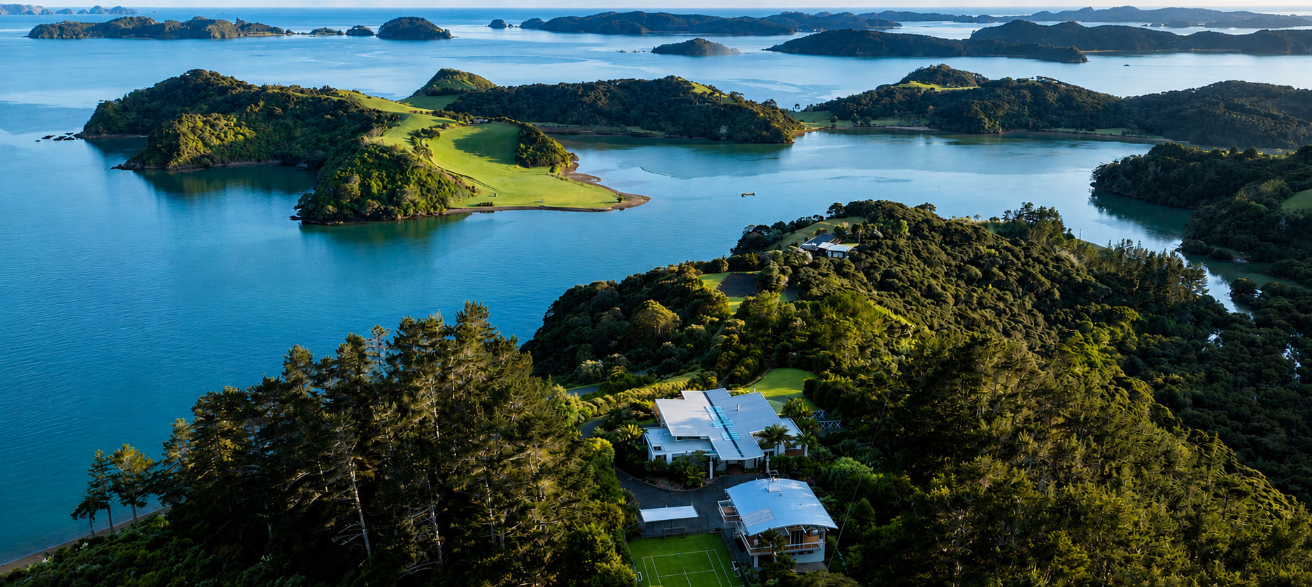 Paroa bay aerial 1
